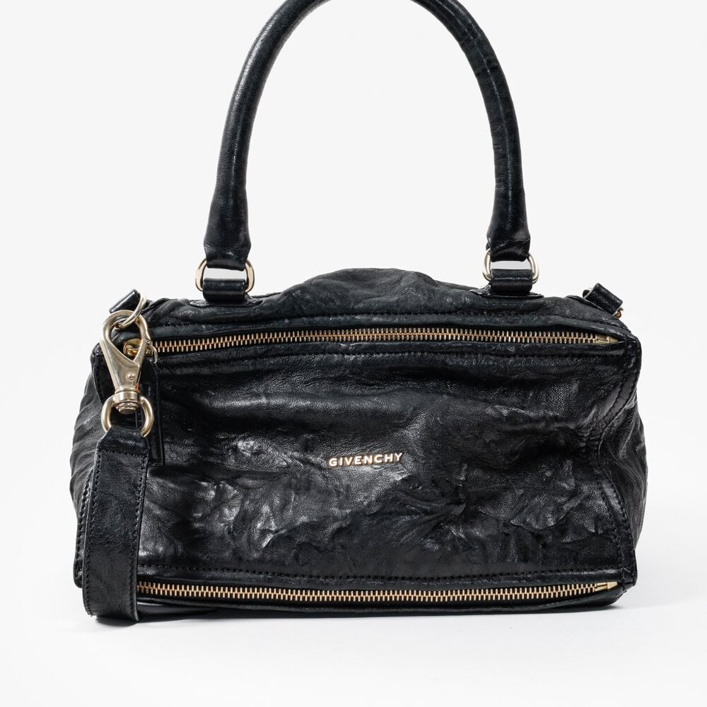 Givenchy Distressed Black Pandora Leather Bag